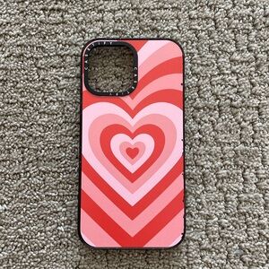 Casetify red/pink heart case- Iphone 13 pro max